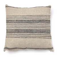 WRINKLES Natural Linen and Black Cushion Cover 60cm | Annie Mo's