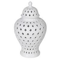 White Ginger Jar 31cm | Annie Mo's