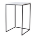 White Marble Nesting Tables - Black Metal Finish