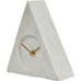White Marble Triangular Mantel Clock 20cm | Annie Mo's