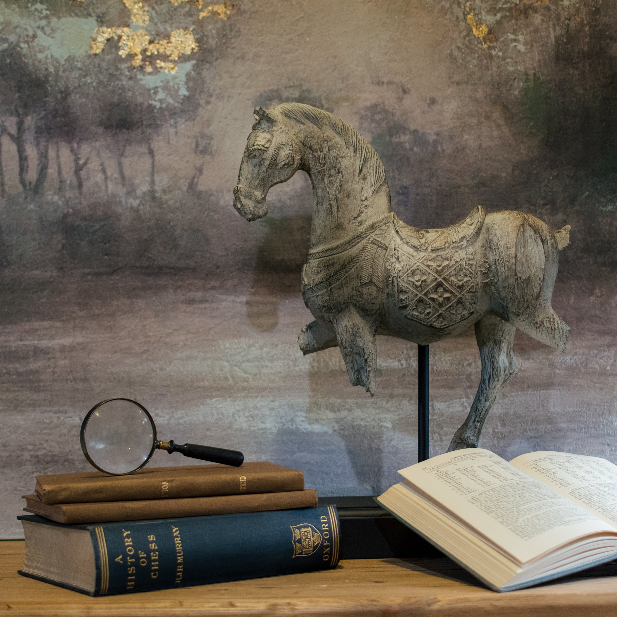 White Horse On Stand 48cm | Annie Mo's B