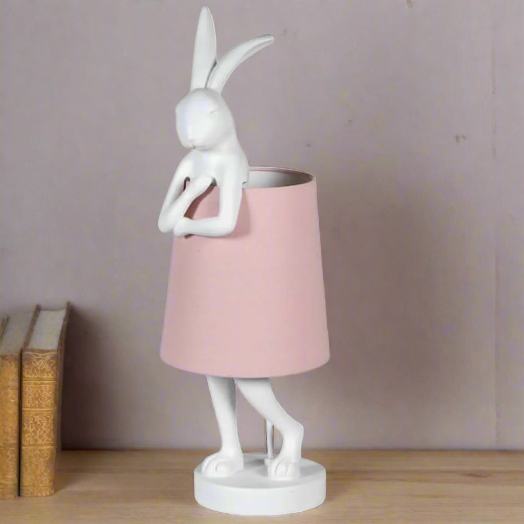 White Rabbit Pink Shade Table Lamp 63cm | Annie Mo's