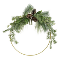 Wreath with Metal Bell and Pine Ring 71cm | Annie Mo's