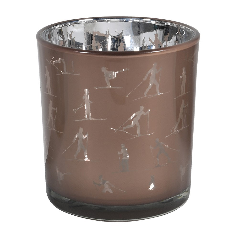 Small Skiing Candle Holder 8cm | Annie Mo's