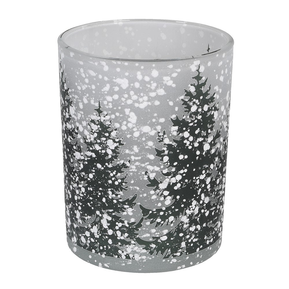Snowy Trees Candle Holders - Size Choice