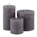 Rustic Pillar Candles in Light Grey | Annie Mo's