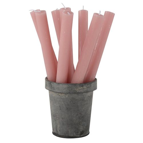 Rustic Dinner Candle Dusky Pink 27cm | Annie Mo's