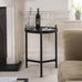 Antiqued Mirror and Iron Side Table 72cm | Annie Mo's