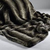 Faux Fur Throw  - Dark Brown Alaska | Annie Mo's