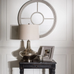 Clifton Glass Table Lamp in Brushed Nickel With Shade