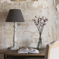 Mowbray Set Of Two Washed Grey Lamps with Shade