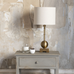 Clifton Brushed Gold Bedside Lamp with Shade