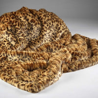 Gold Leopard Faux Fur Throw | Annie Mo's