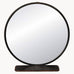 Granville Round Industrial Shelf Mirror 49.5cm