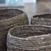 Set of Three Corn Baskets Round Cocoa 35cm
