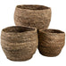 Set of Three Corn Baskets Round Cocoa 35cm | Annie Mo's