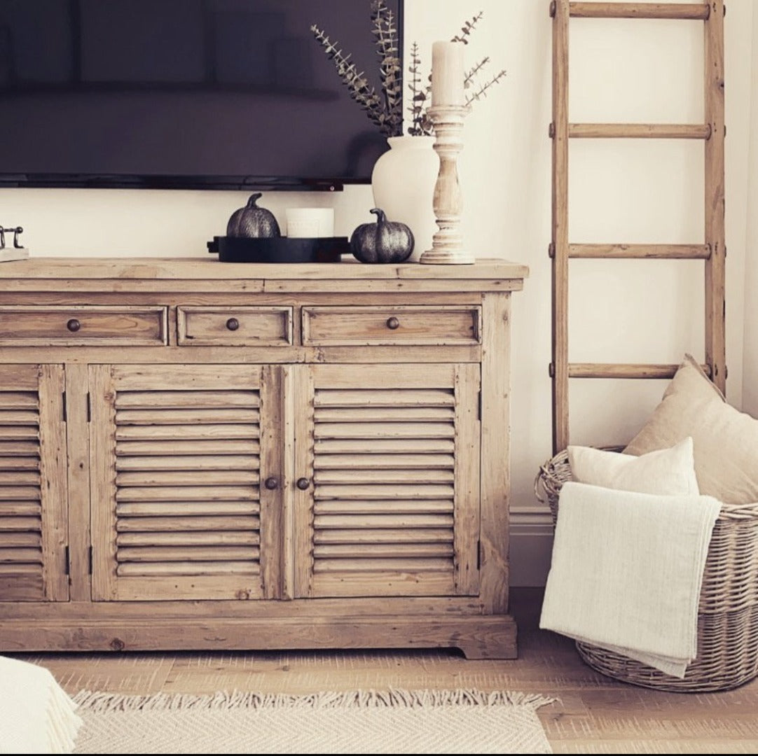 Bleached Mahogany Decorative Step Ladder 186cm | Annie Mo's