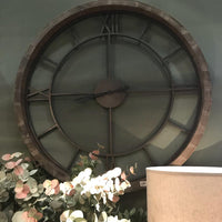 Wooden Frame Wall Clock 121cm