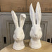 Straight Eared White Rabbit Head 34cm
