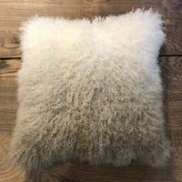 Tibetan Lambs Wool Beige Ombre Cushion Cover 50x50cm | Annie Mo's 2