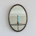 Oval Mirror Candle Holder Antique Black 38cm | Annie Mo's