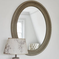 Wilton Oval Mirror With Cut Edge Design