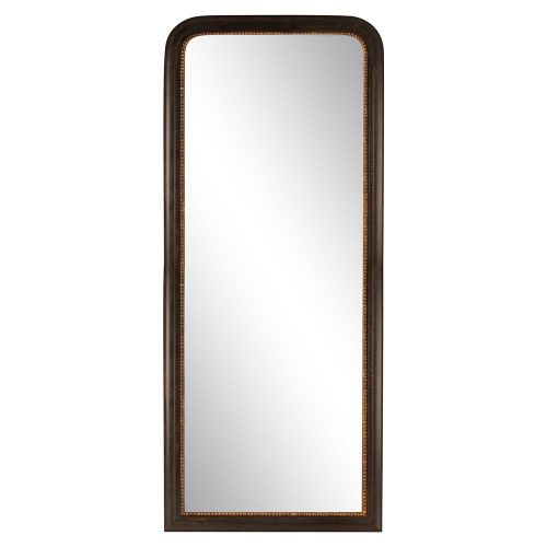 Vintage Look Mirror Black with Gold Rim 163cm | Annie Mo's