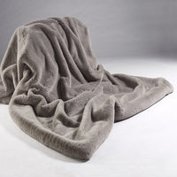 Plain Faux Fur Throw  - Soft Grey | Annie Mo's