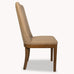 Beige Linen and Oak Dining Chair