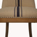 Blue Stripe and Oak Dining Chair