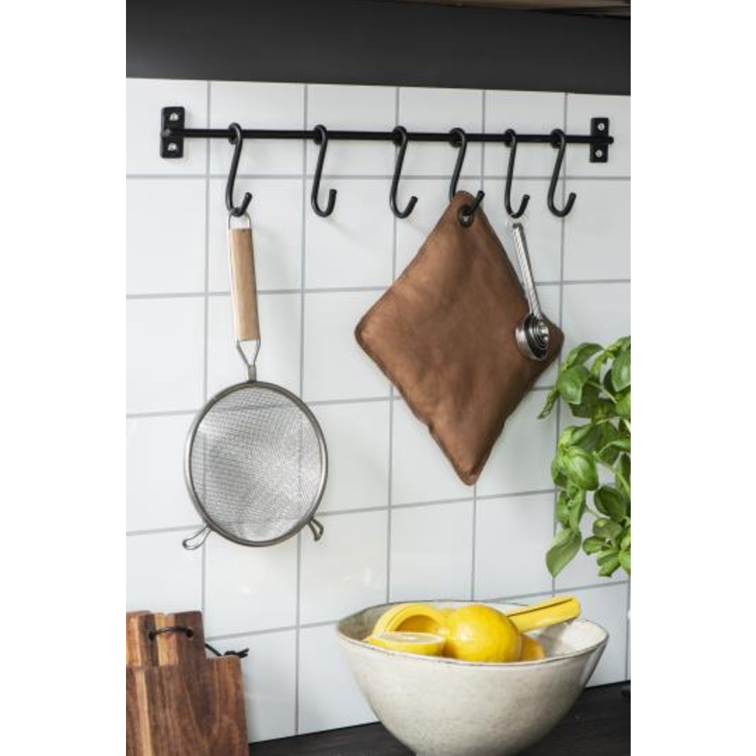 Six S Hook Metal Rail 50cm | Annie Mo's
