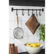 Six S Hook Metal Rail 50cm | Annie Mo's