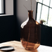 Large Brown Glass Bottle Vase 51cm