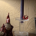 Clear Ribbed Glass Candle Holder 12cm
