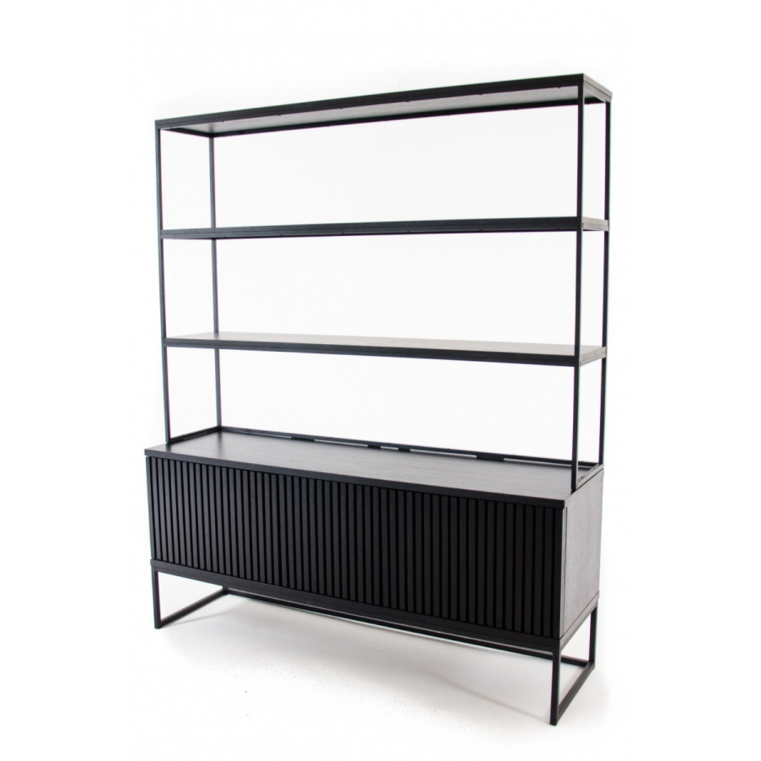 Timo Three Door Sideboard with Slatted Front 90cm High