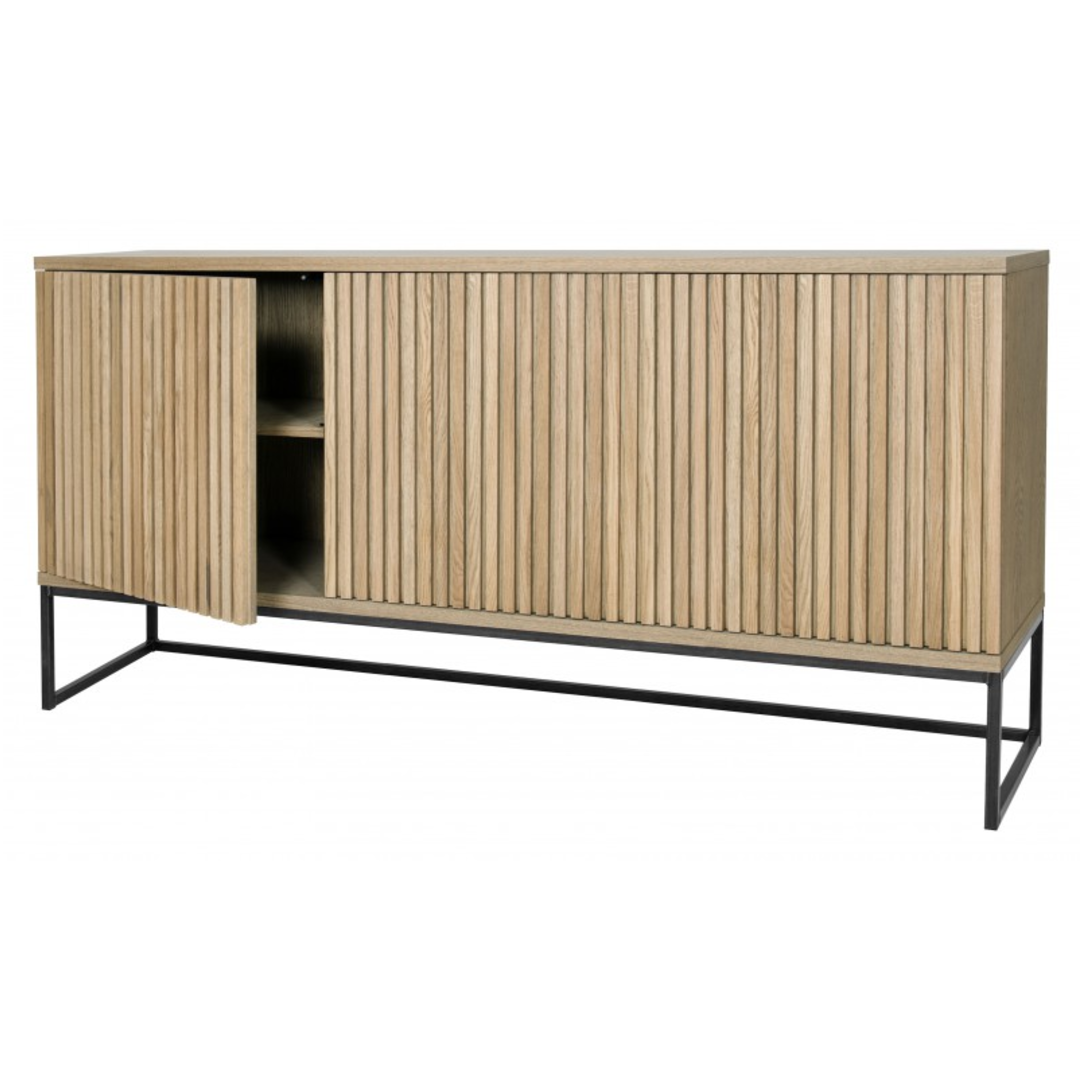 Timo Three Door Sideboard with Slatted Front 90cm High | Annie Mo's