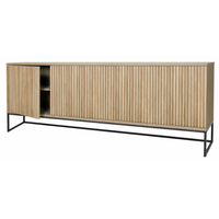 Timo Four Door Sideboard with Slatted Front 70cm High | Annie Mo's