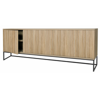 Timo Four Door Sideboard with Slatted Front 90cm High