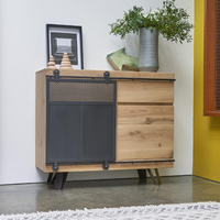 Elements Entrance Cabinet with Metal Sliding Door | Annie Mo's