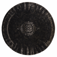 Round Grand Rug - Black and Grey - Different Sizes | Annie Mo's