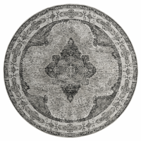 Round Venus Woven Rug - Dusty Grey | Annie Mo's