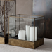 Antiqued Brass and Glass Display Box 30cm | Annie Mo's