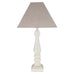 French Grey Table Lamp with Shade 51cm